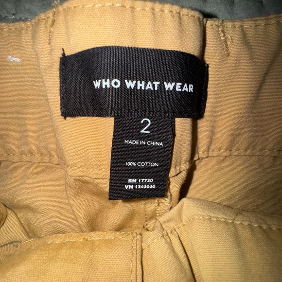 Who What Wear Wide Leg darkTan/burnt yellow Pants w belt Size 2 NWOT - Picture 9 of 12